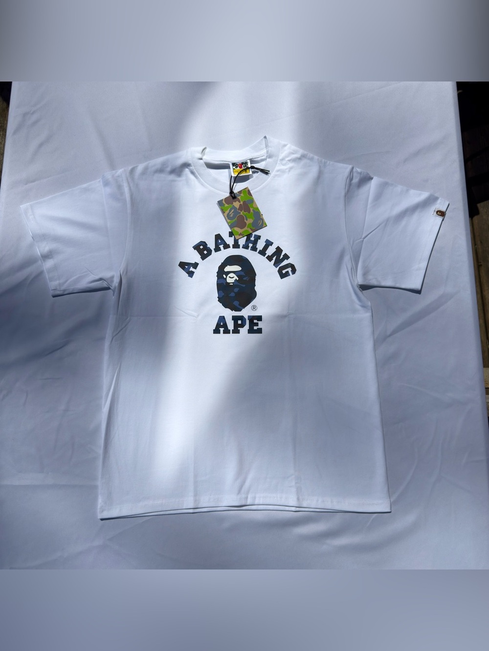 Bape “A Bathing Ape” Blue Camo A Bathing Ape Logo Tee